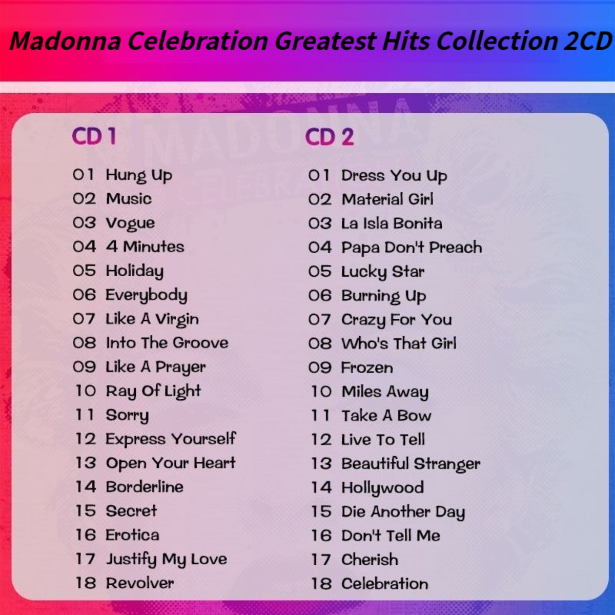 Madonna Celebration The Ultima - огляд і ціна Audio Music New