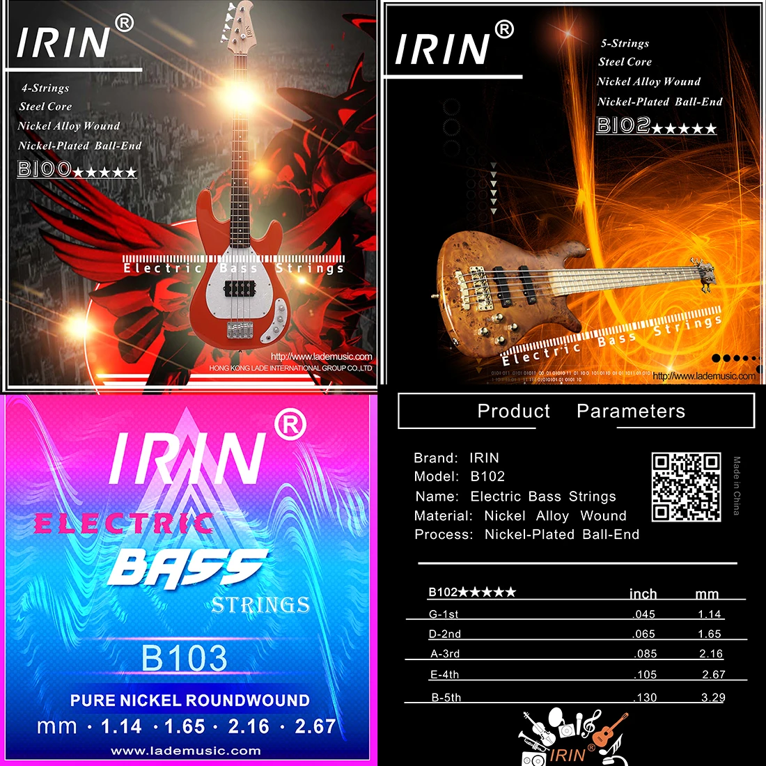 IRIN Electric Bass Strings Pro - огляд і ціна Bass Guitar Strings
